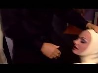 Face slapped and fucked latex whores